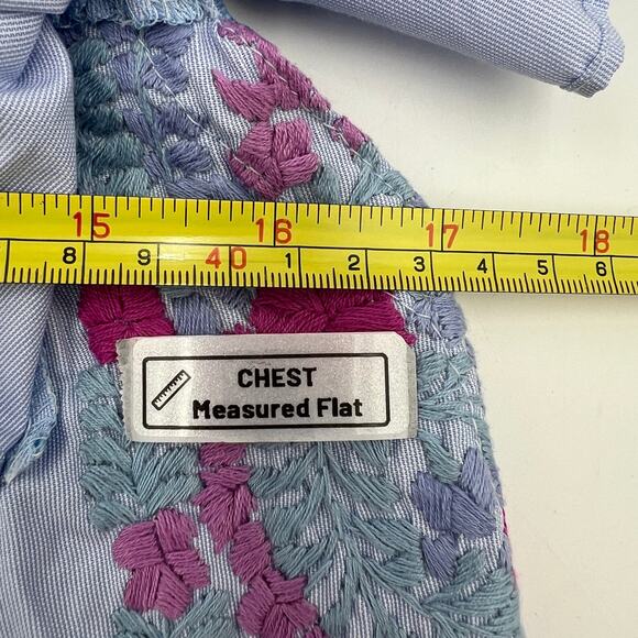 Mi Golondrina Soledad Blouse Blue - Picture 6 of 11